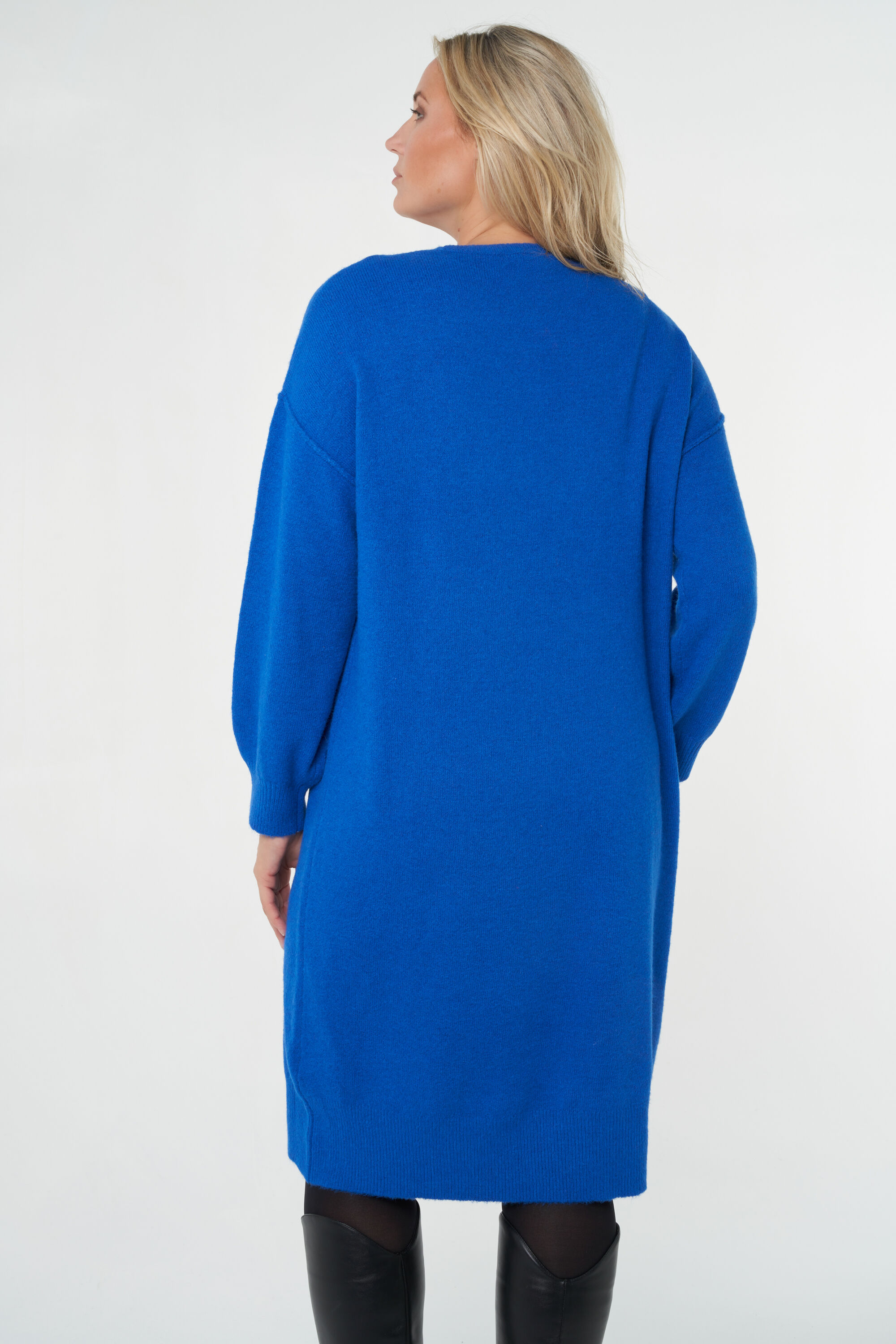 Vestido midi de punto fino image number 3