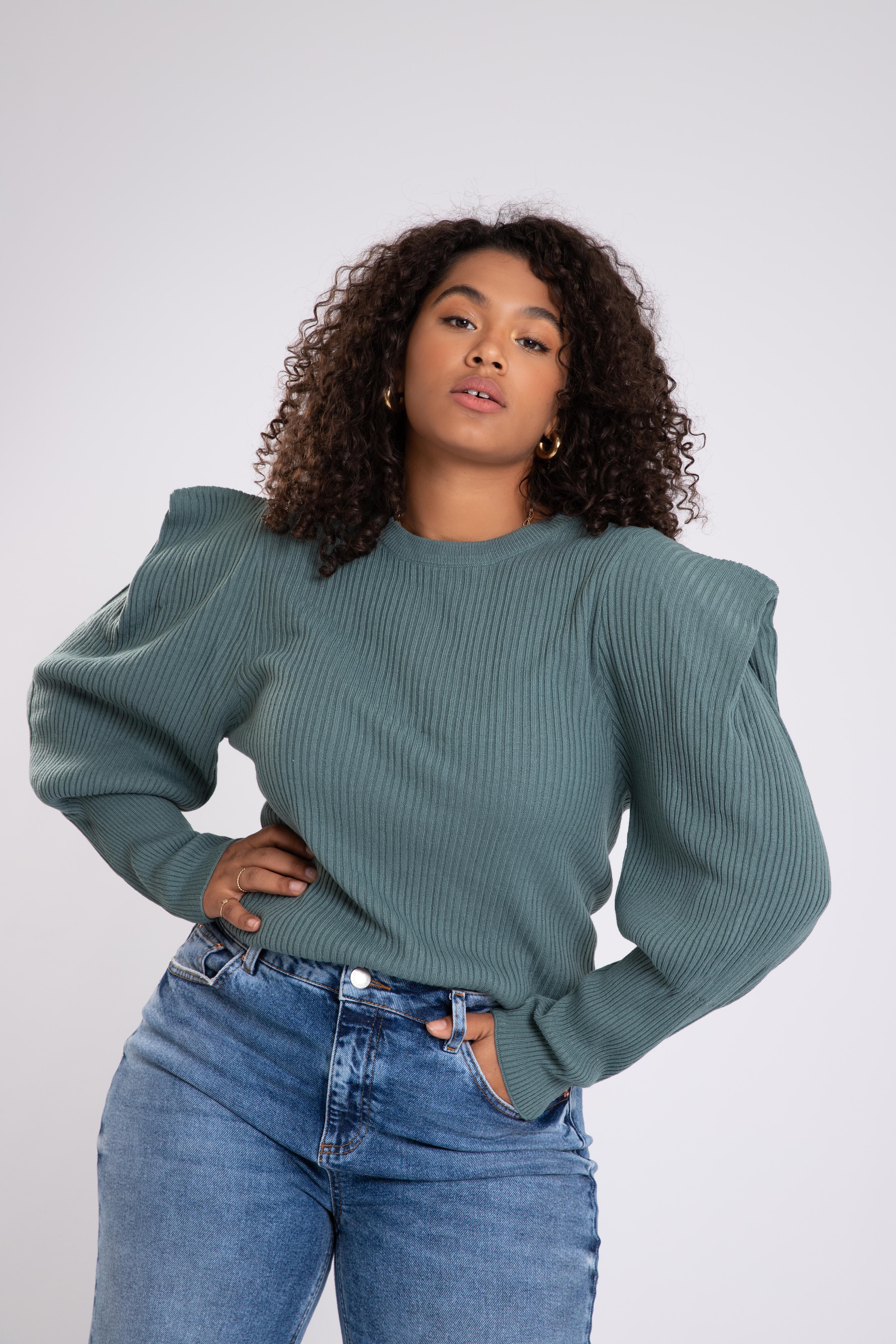 Jersey con mangas abullonadas  image number 4