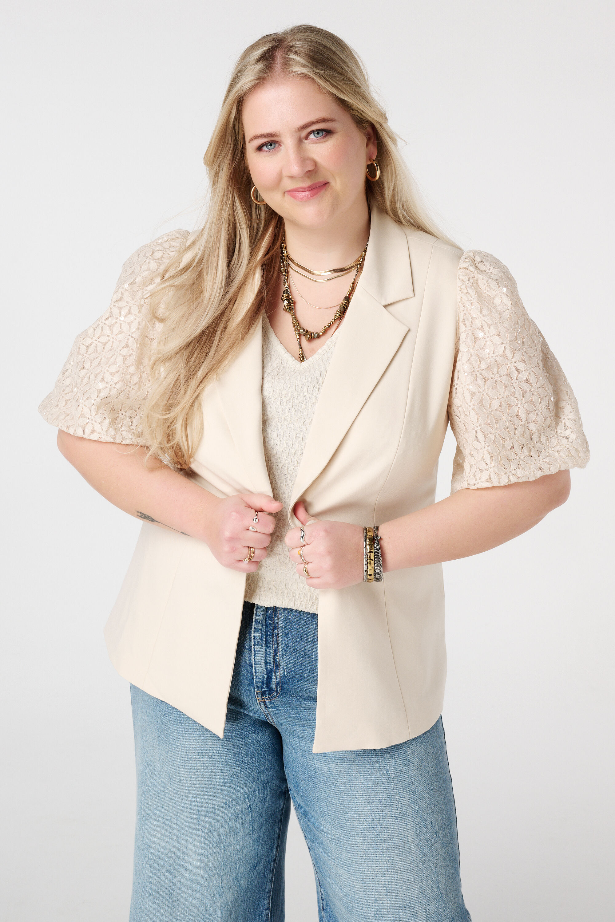 Blazer con mangas abullonadas