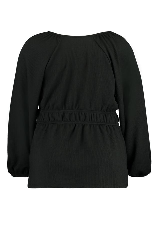 Top cruzado con mangas abullonadas image number 2