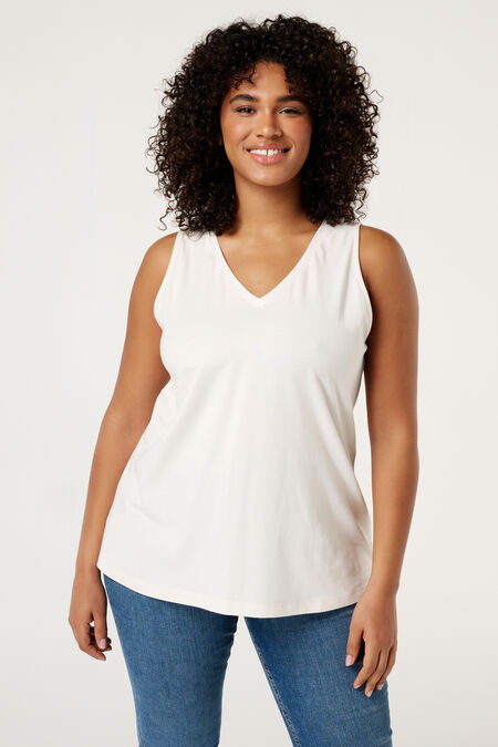 Top sin mangas con escote en V Top sin mangas con escote en V