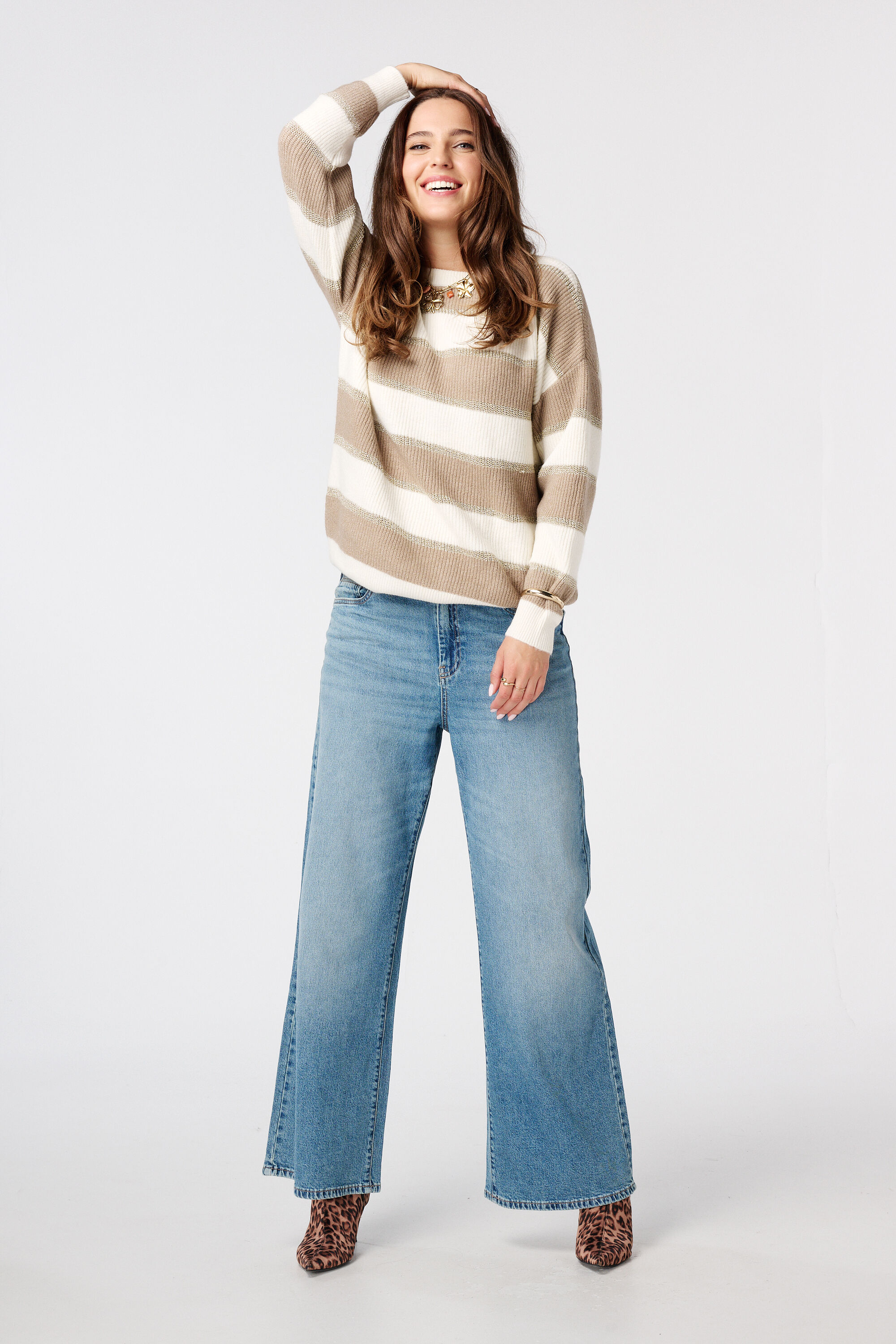 Jersey a rayas con lurex image number 5