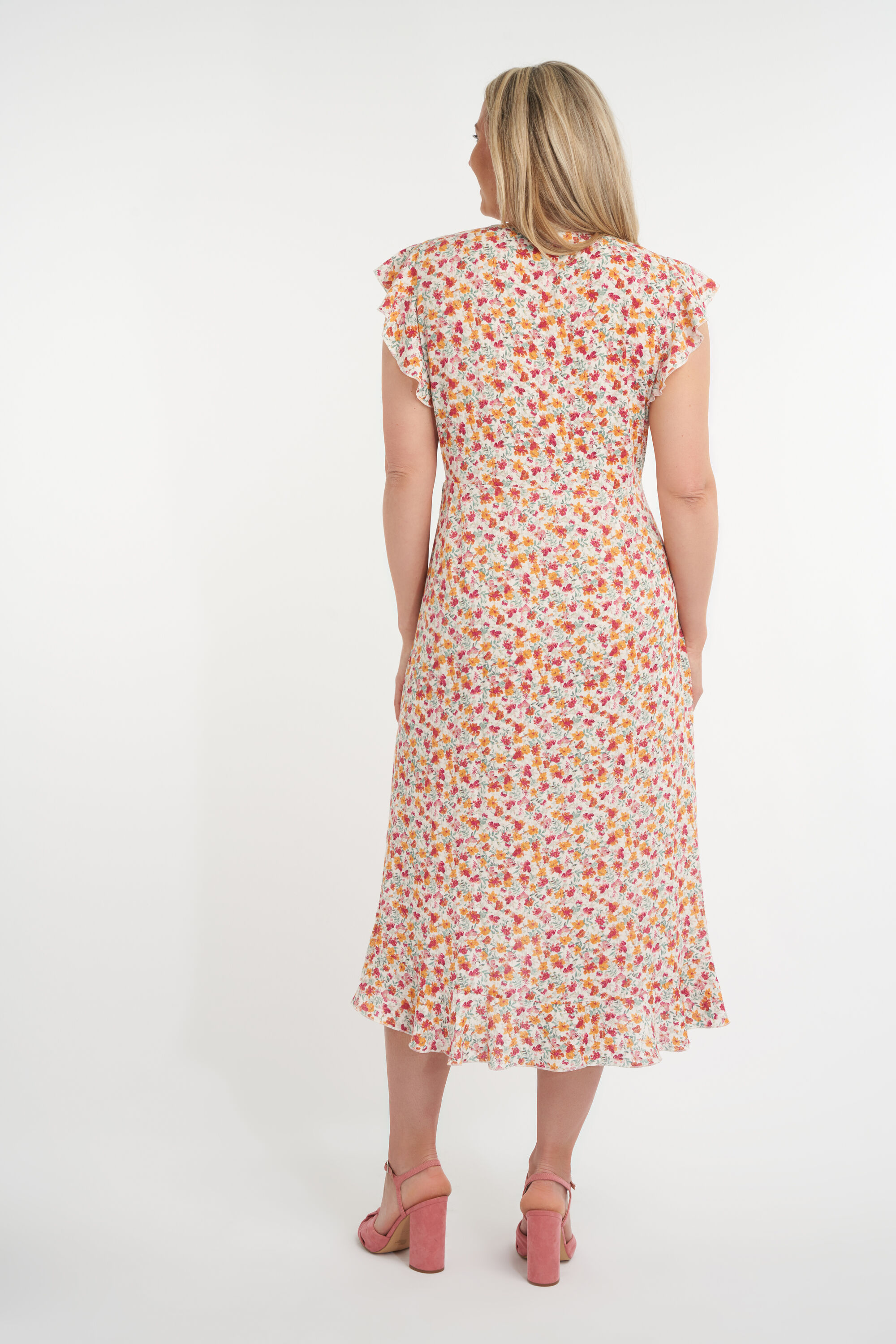 Vestido cruzado con estampado  image number 4