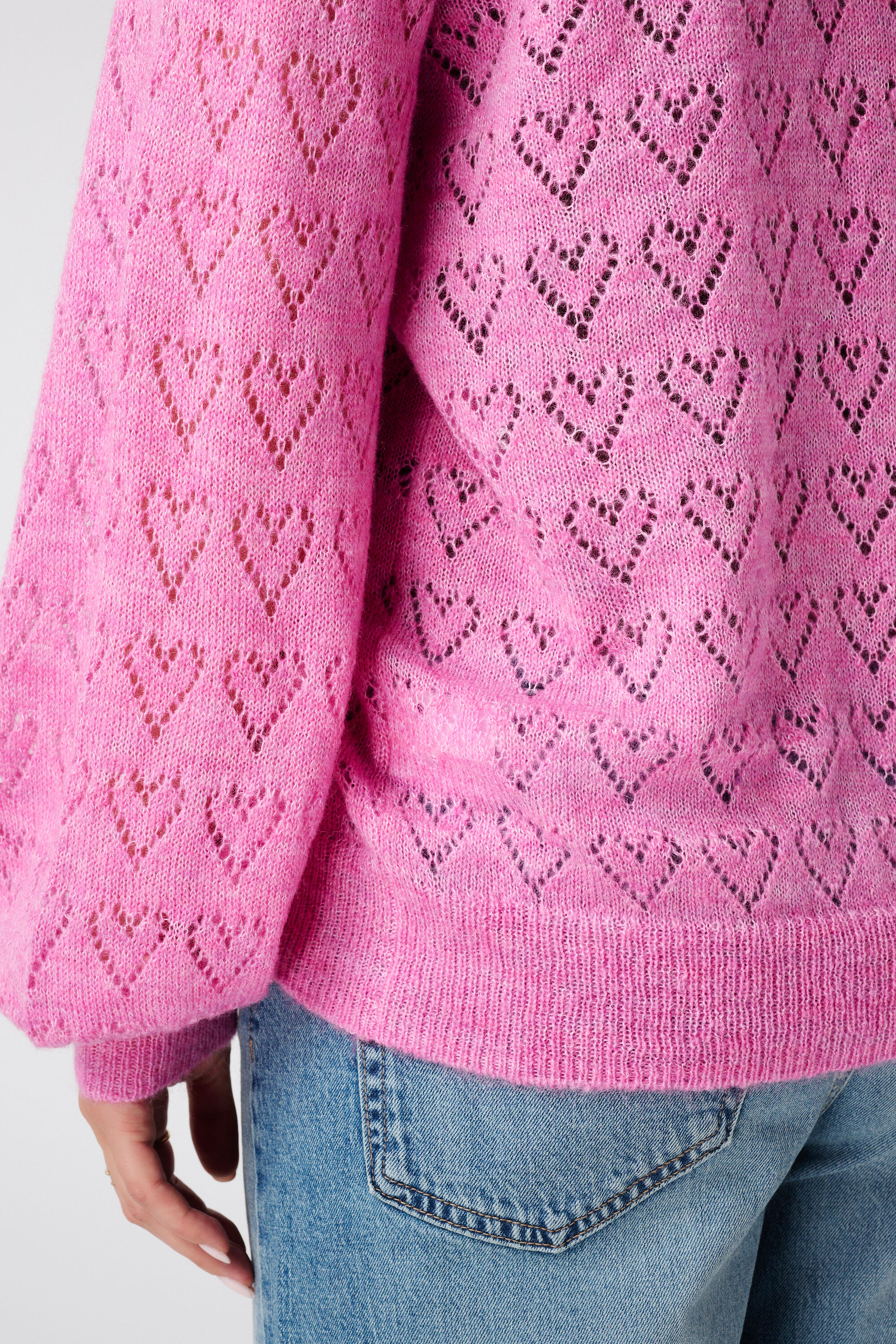 Jersey calado con patr&oacute;n de corazones image number 6