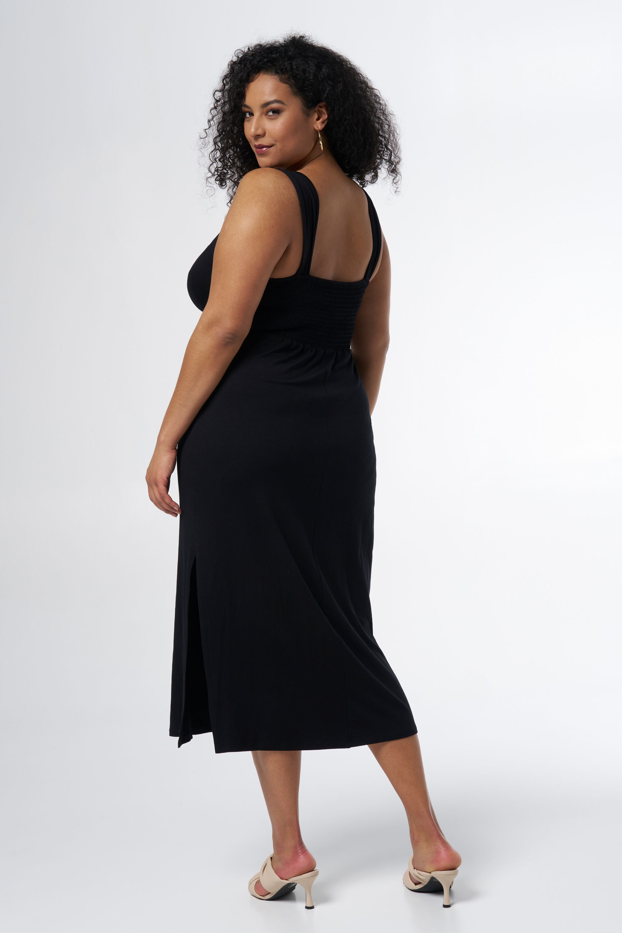 Vestido midi con detalle retorcido  image number 3