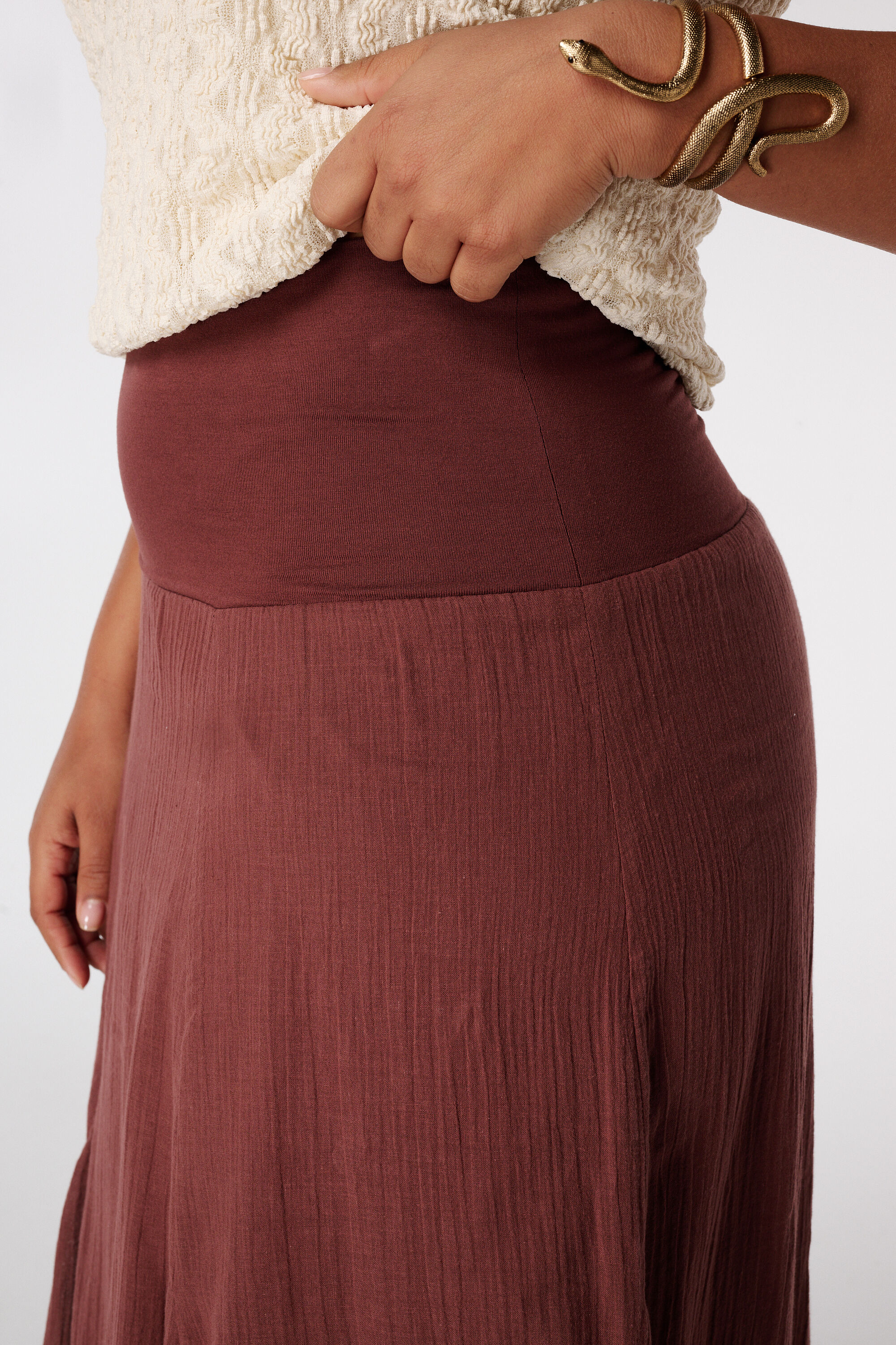 Falda maxi acampanada image number 4