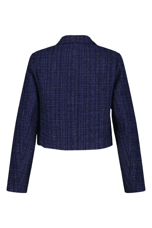 Blazer corto con detalles de purpurina image number 2