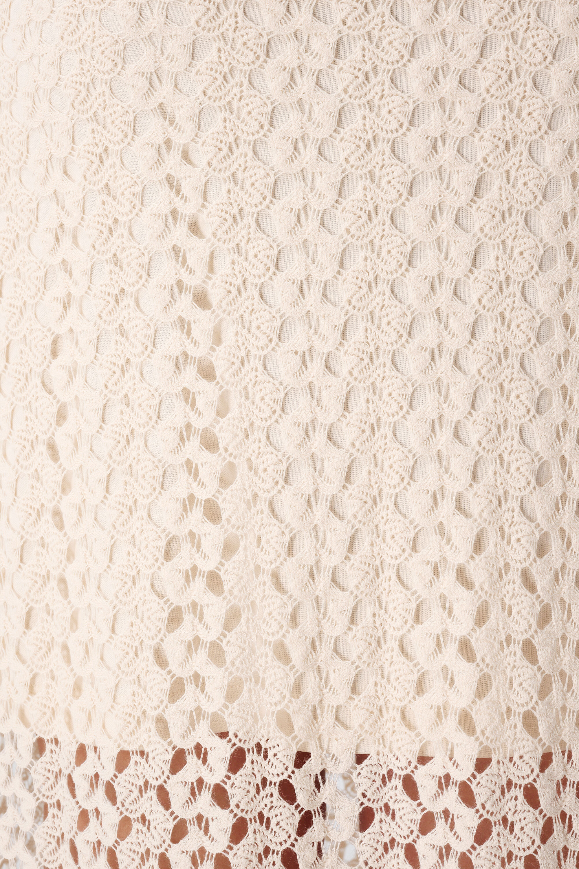 Vestido largo con ganchillo image number 6