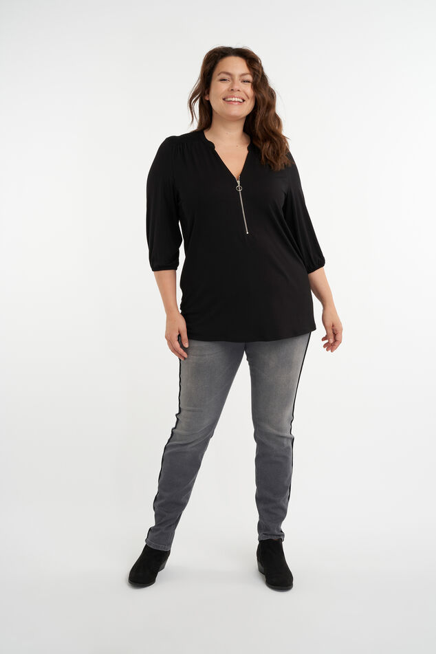 Top con cremallera decorativa image number 5