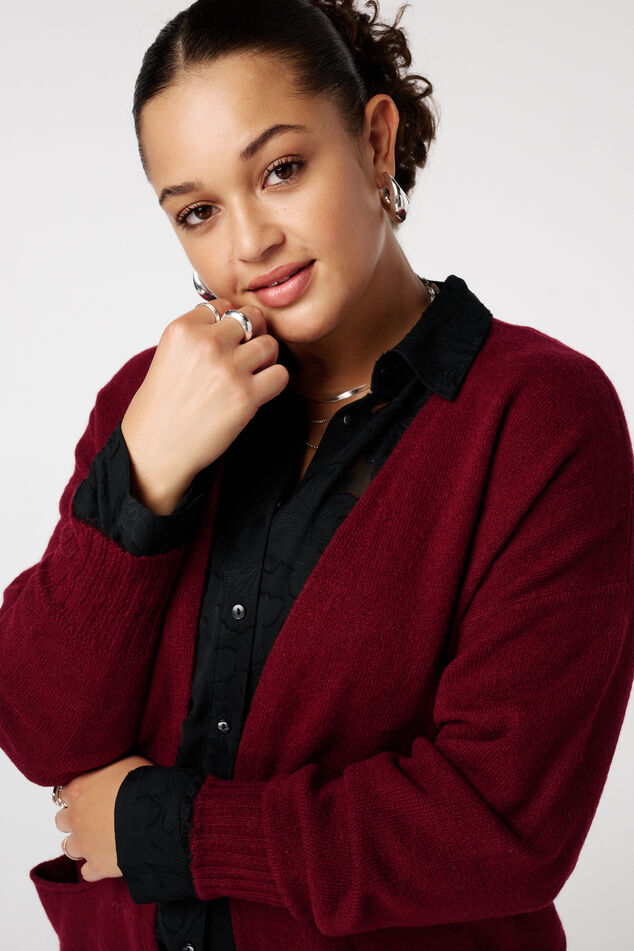 Chaqueta de punto media con bolsillos image number 4