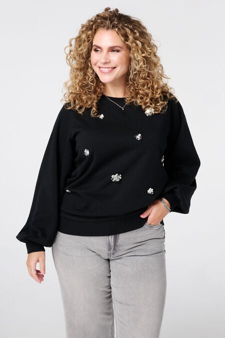 Jersey con flores en 3D Jersey con flores en 3D