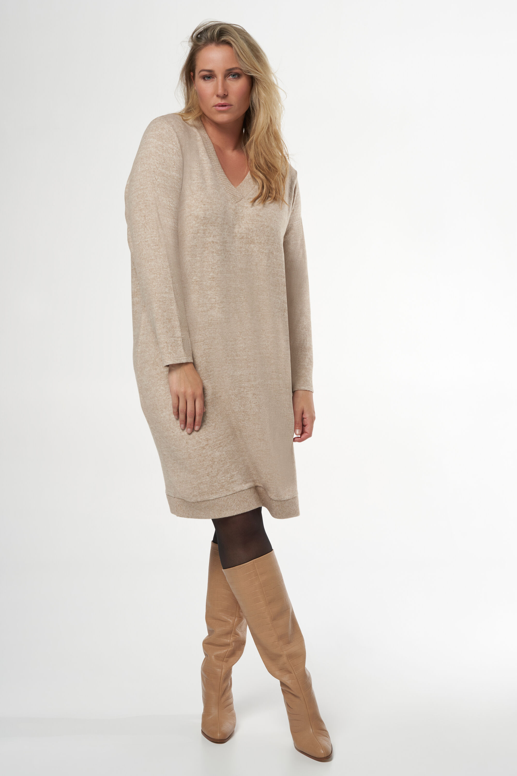 Vestido holgado de tela suave image number 0