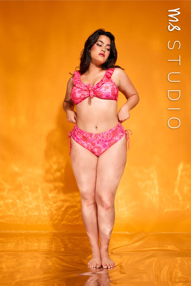 Braguita de bikini de talle alto con estampado image number 0