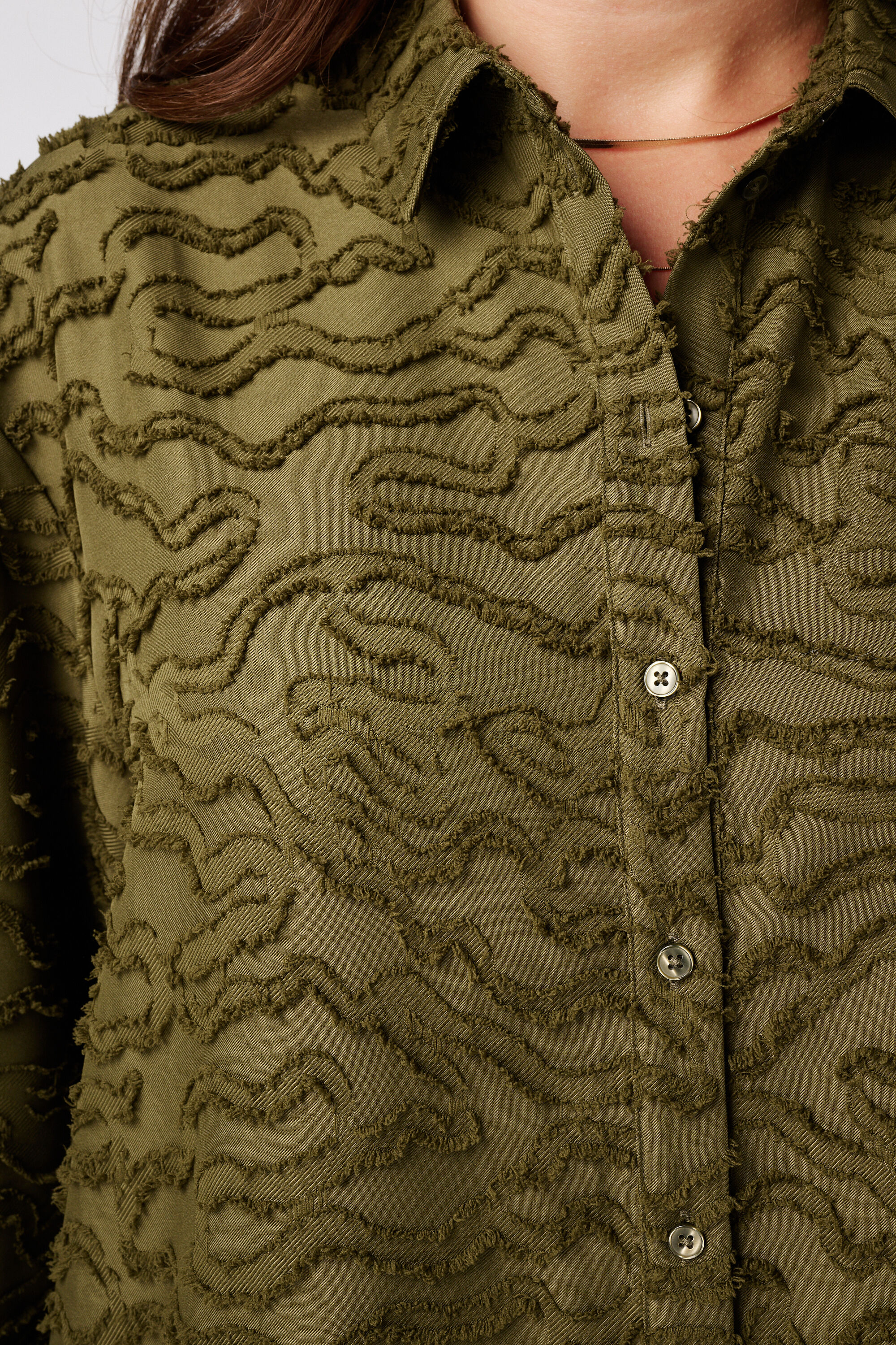 Blusa oversize de tejido estructurado image number 6