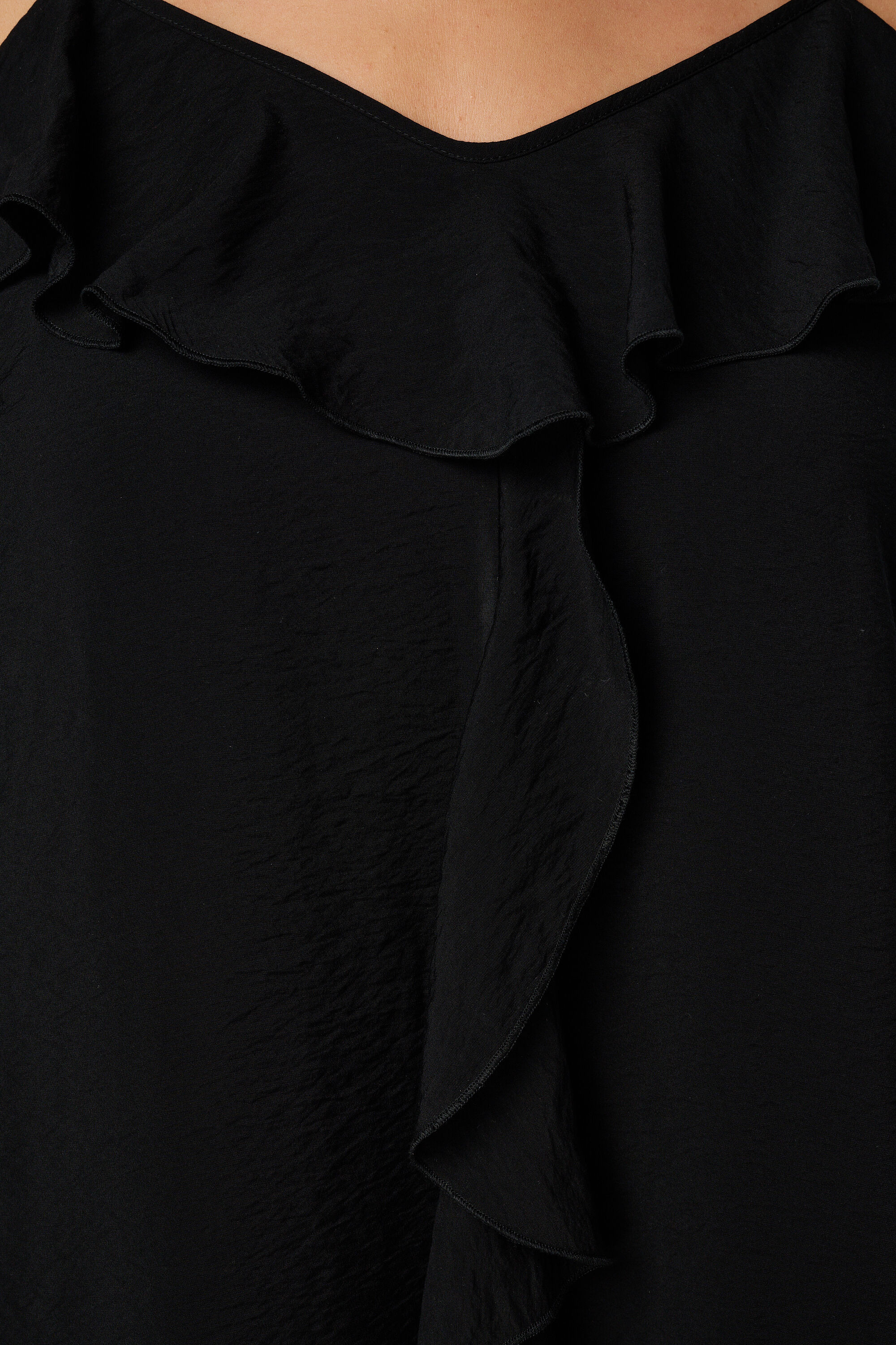 Vestido largo con volante y lazos image number 6