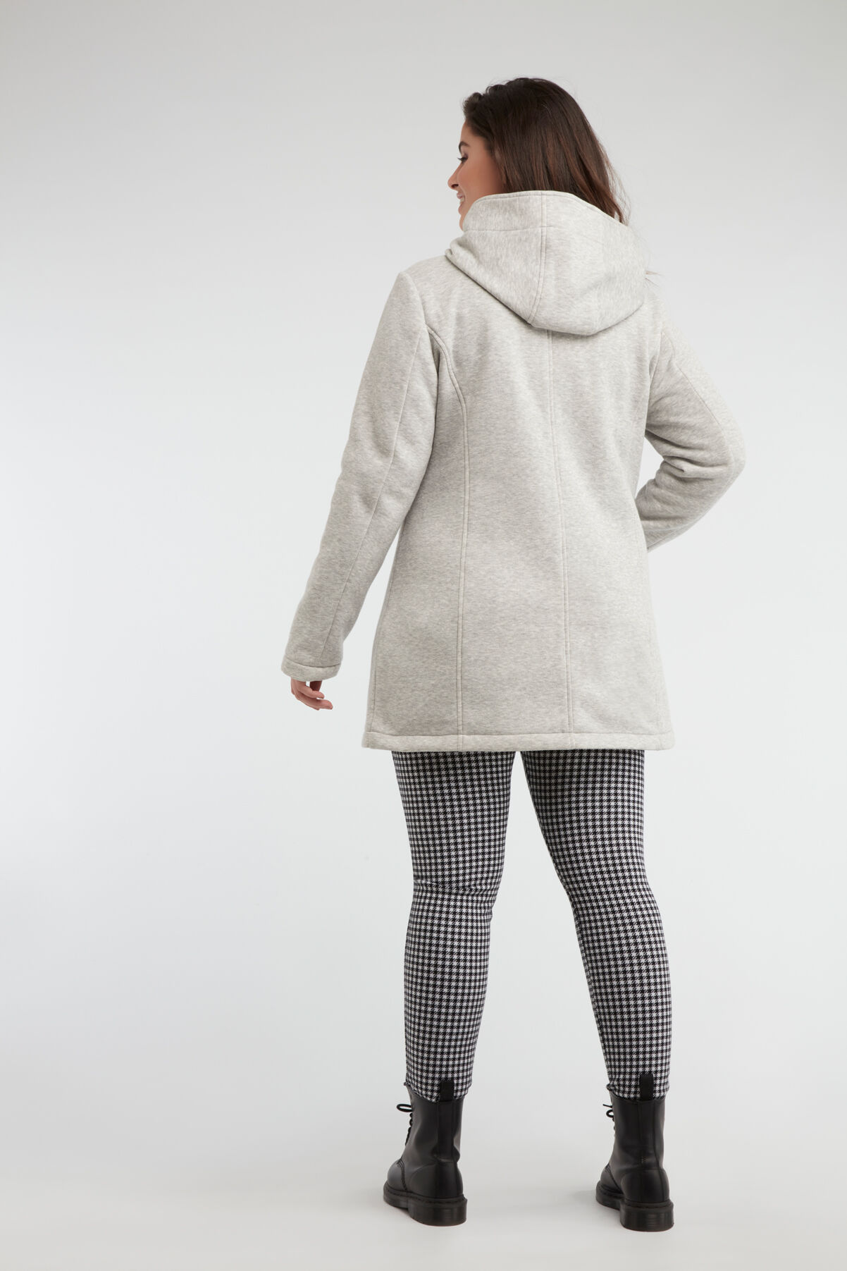 Chaqueta de tejido jersey con capucha image number 4