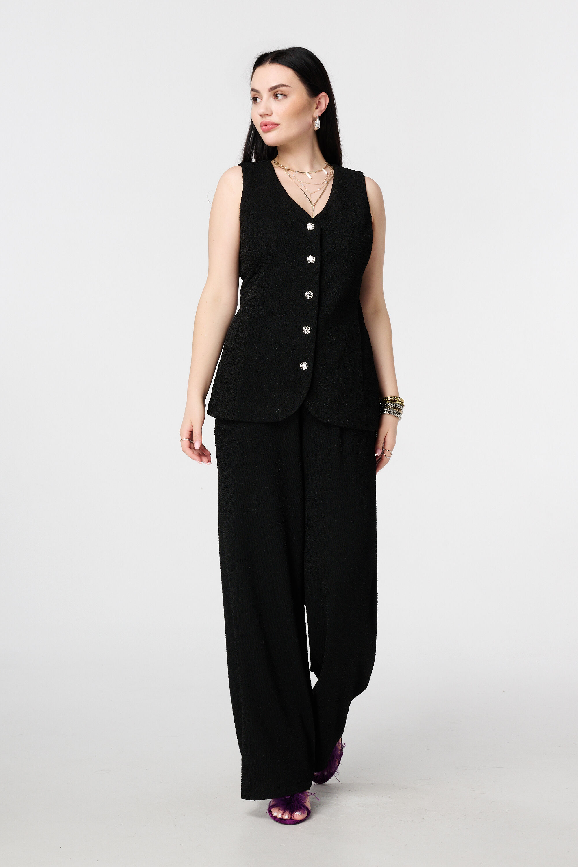 Chaleco con botones y lurex image number 5