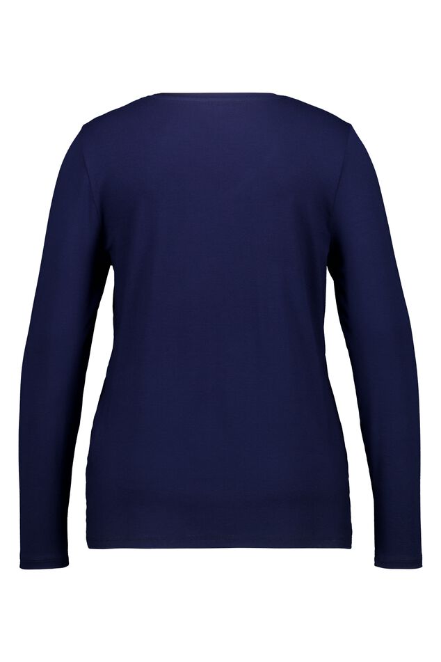 Top de manga larga y cuello en V image number 2