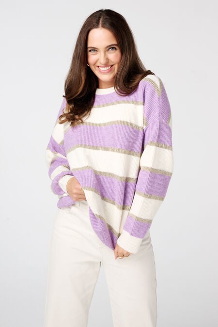 Jersey a rayas con lurex Jersey a rayas con lurex