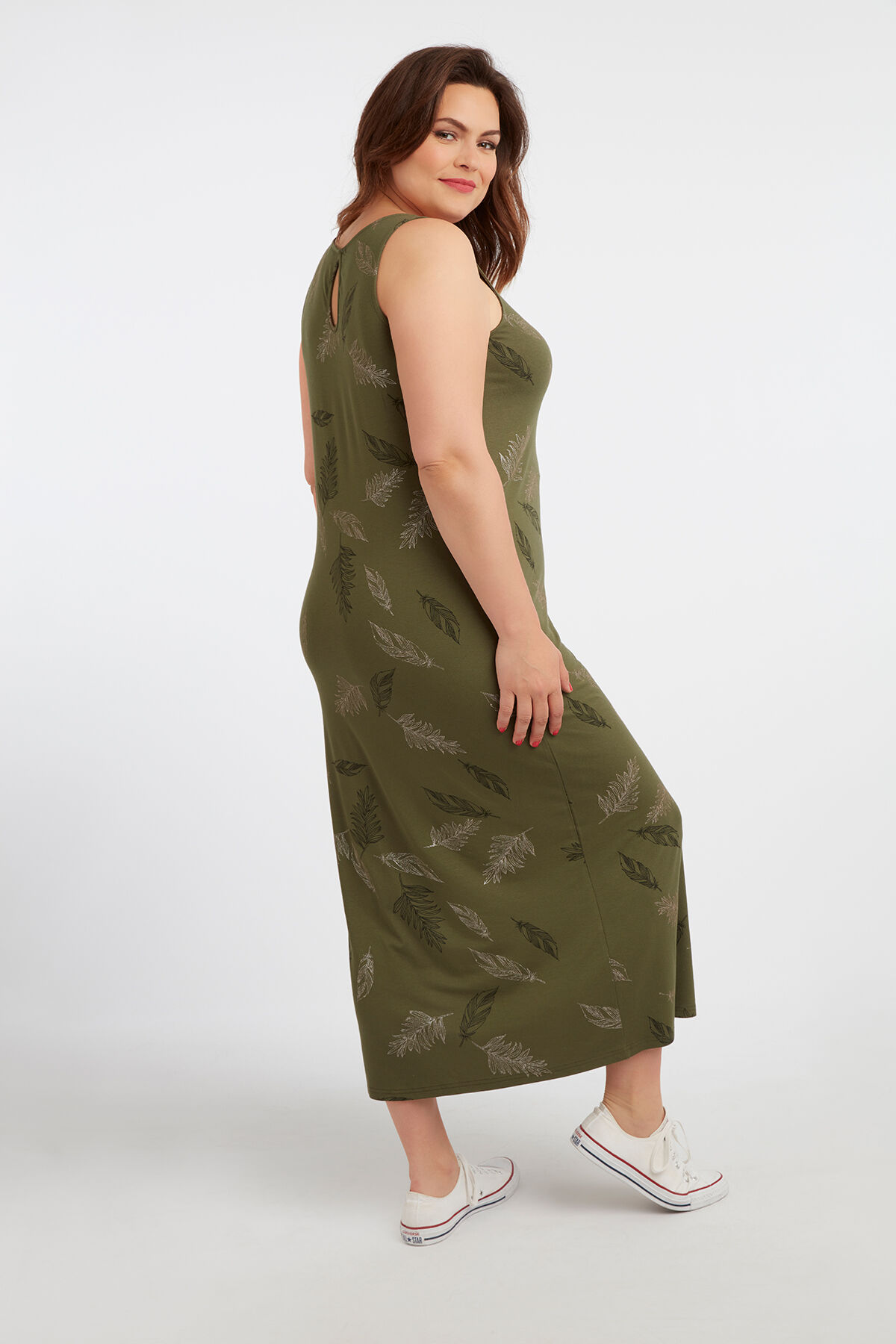 Vestido largo sin mangas image number 3