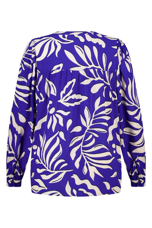 Blusa con estampado y bobinas image number 2