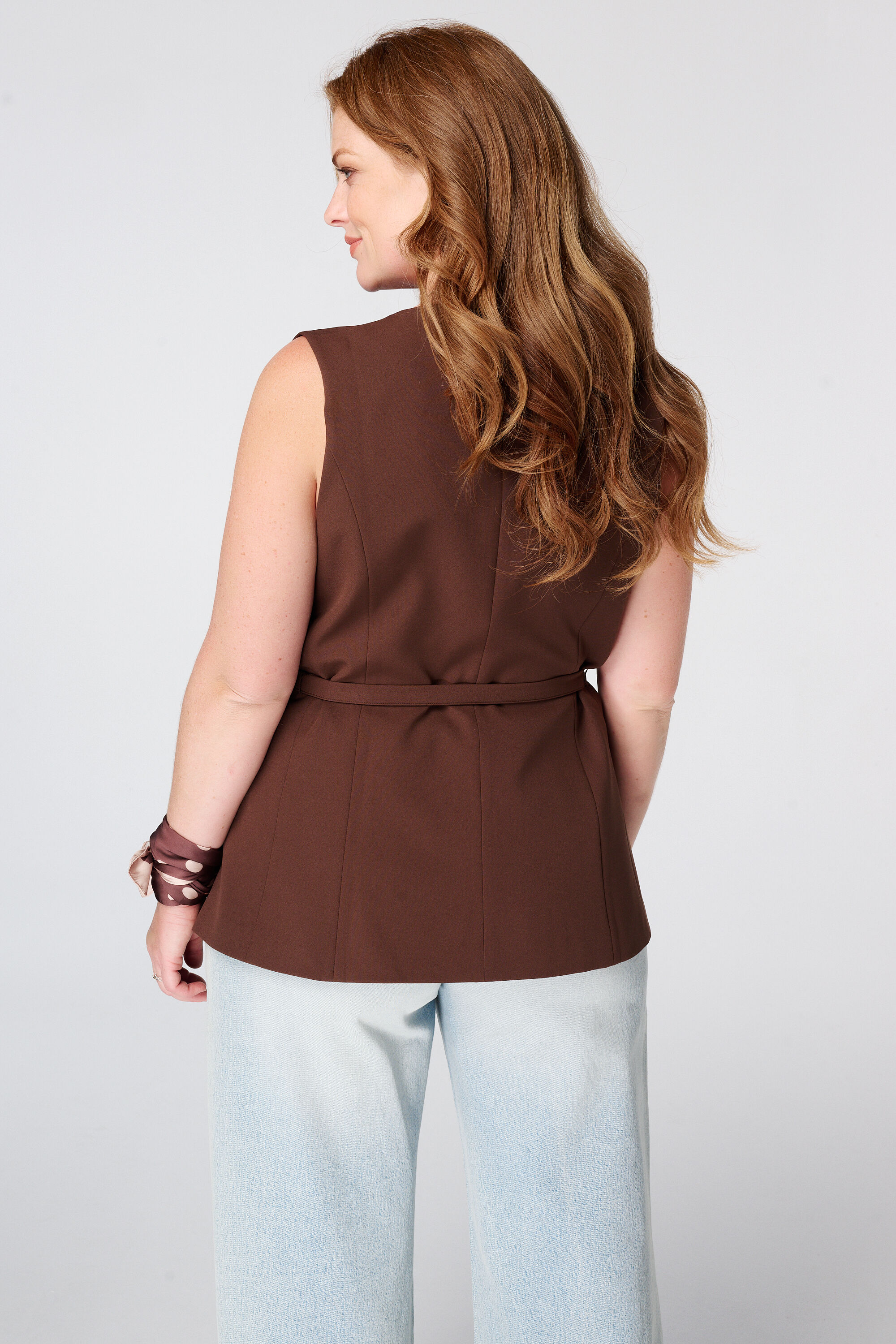 Spaans  Chaleco peplum con cintur&oacute;n image number 3