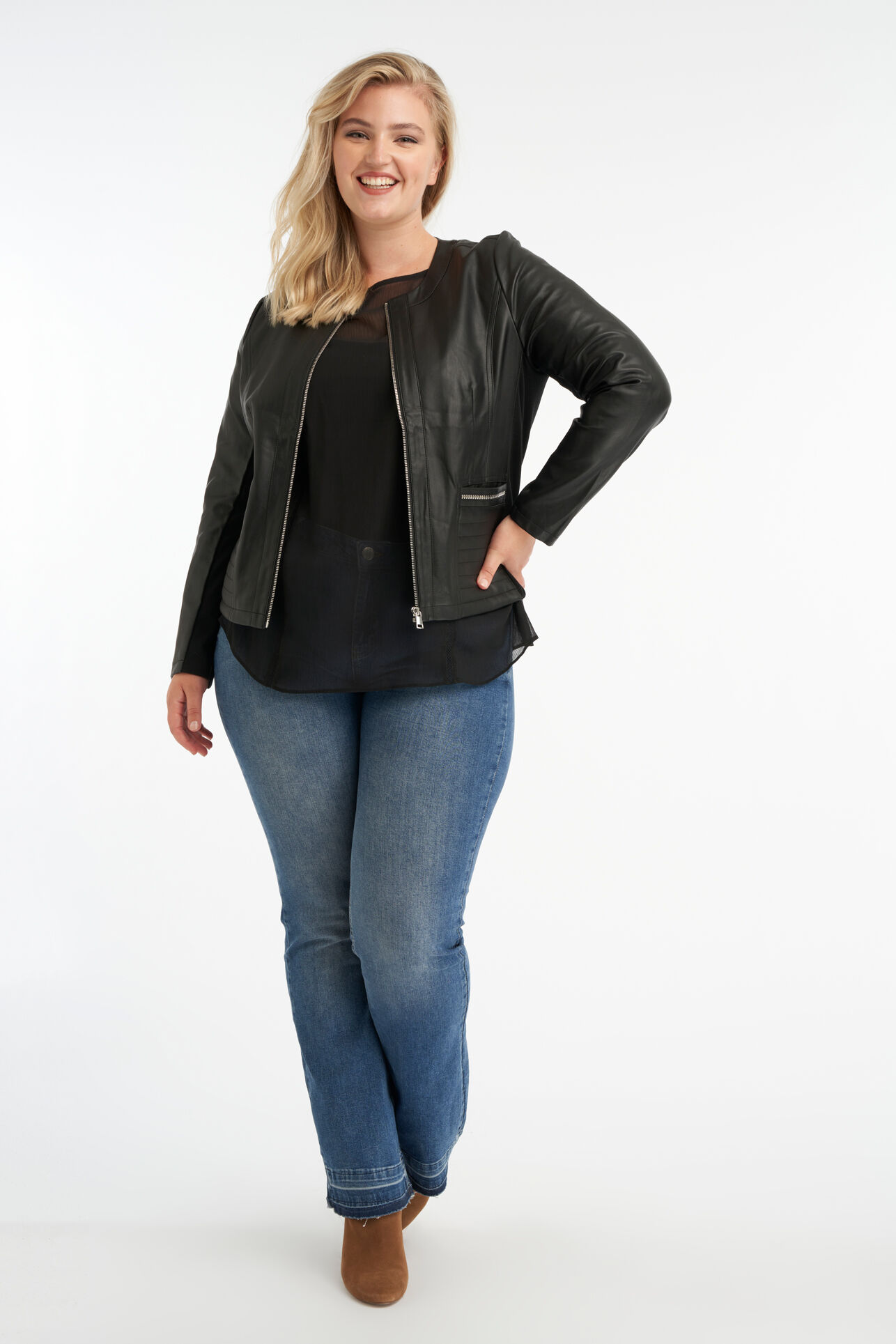 Chaqueta de cuero sint&eacute;tico image number 5