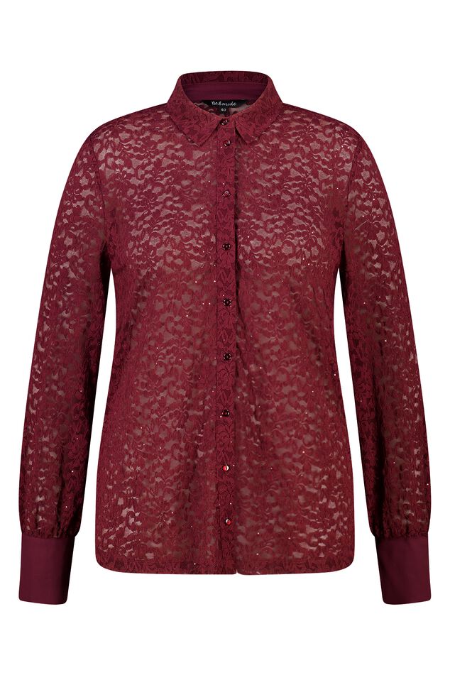 Top con encaje y lentejuelas image number 1