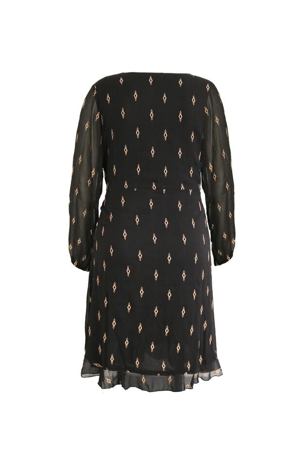 Vestido cruzado con volante  image number 3