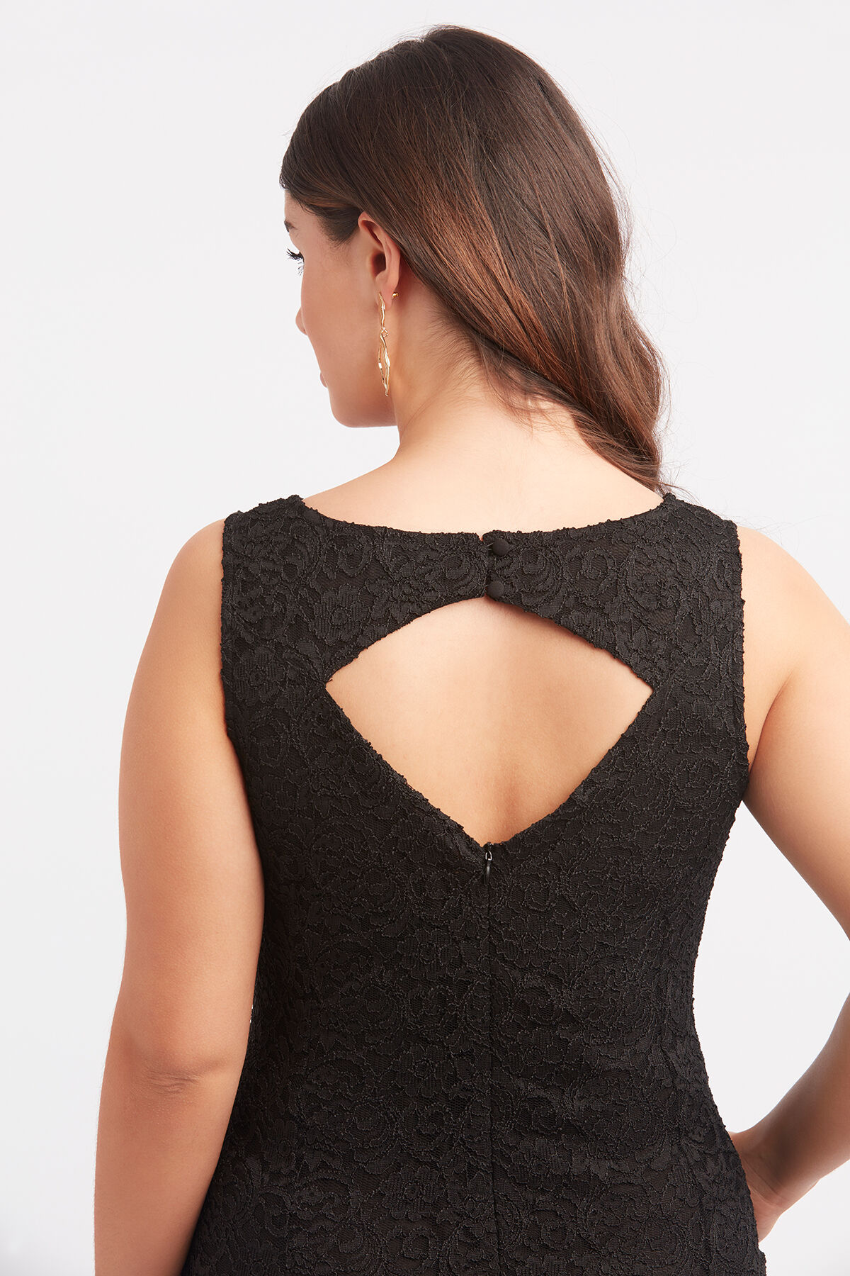 Vestido de encaje sin mangas image number 3