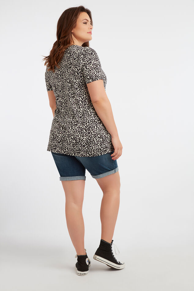 Camiseta con muesca en V y tirantes cruzados image number 3