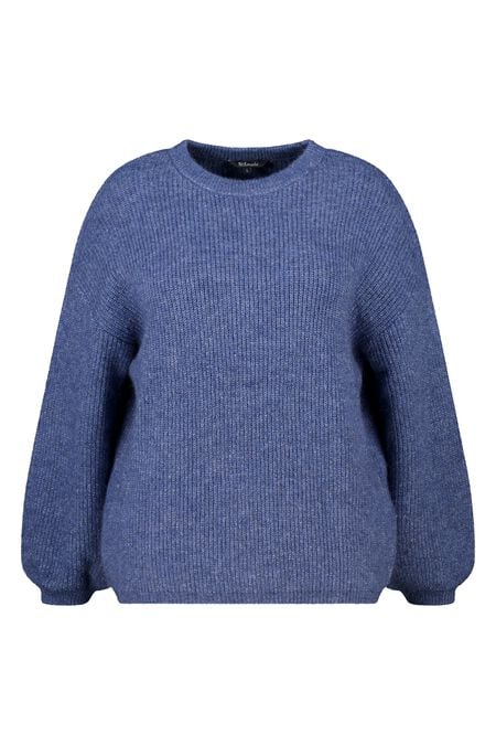 Jersey de punto fino con mangas abullonadas