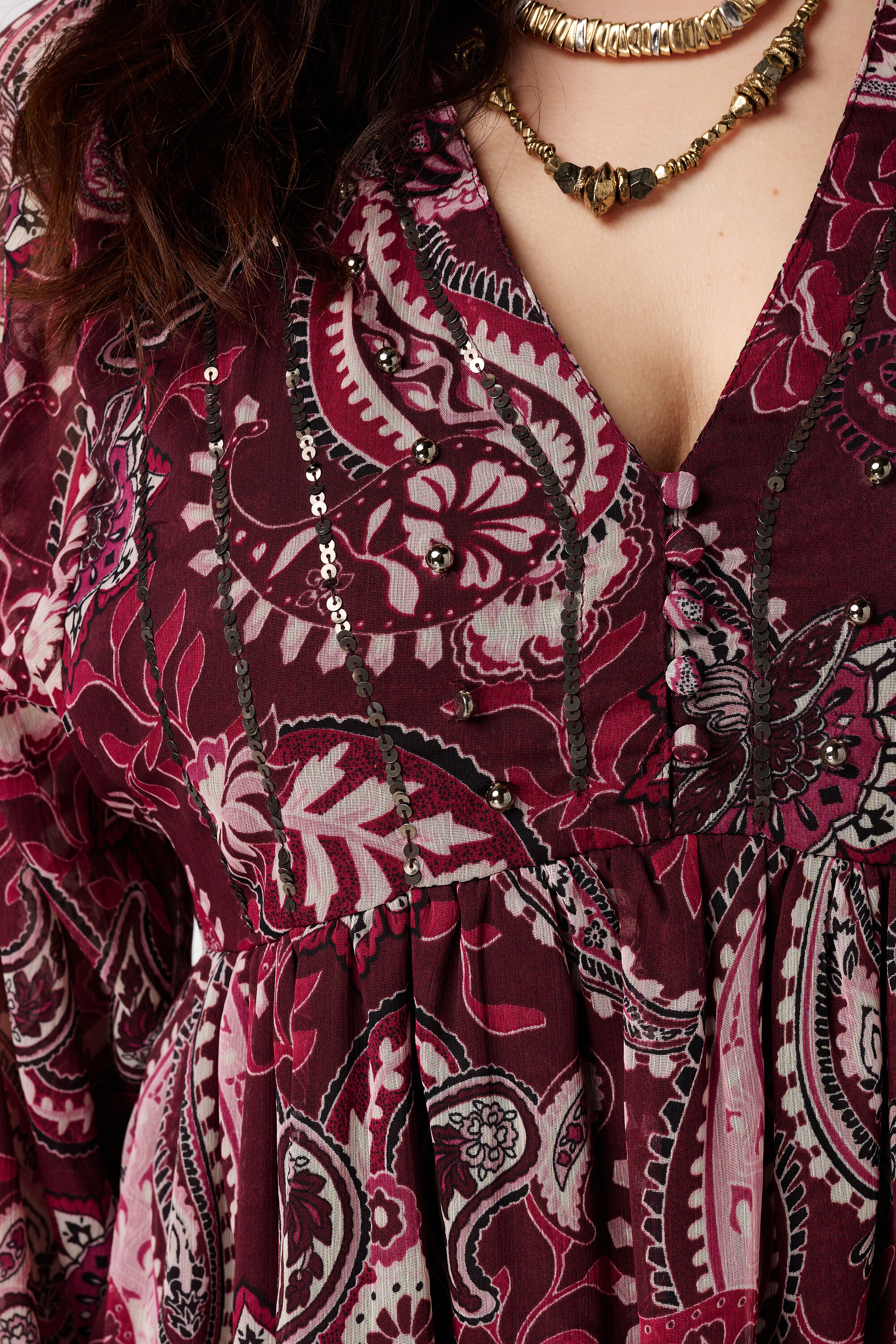 Vestido con mangas transparentes image number 6