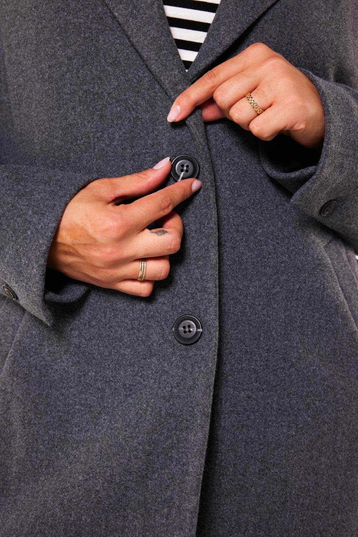 Chaqueta-abrigo abotonado image number 5