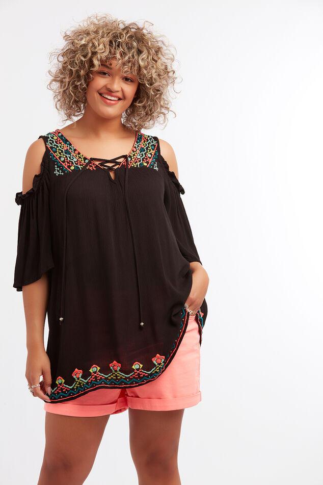 Shorts de sarga de color rosa neón image number 3