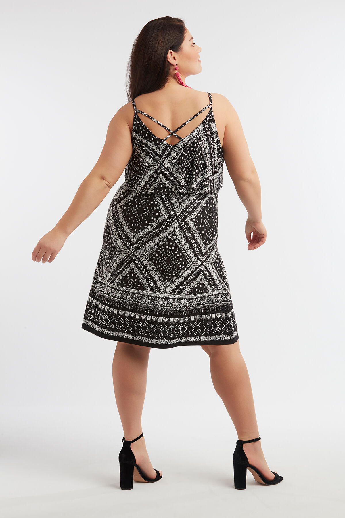 Vestido estampado sin mangas image number 5