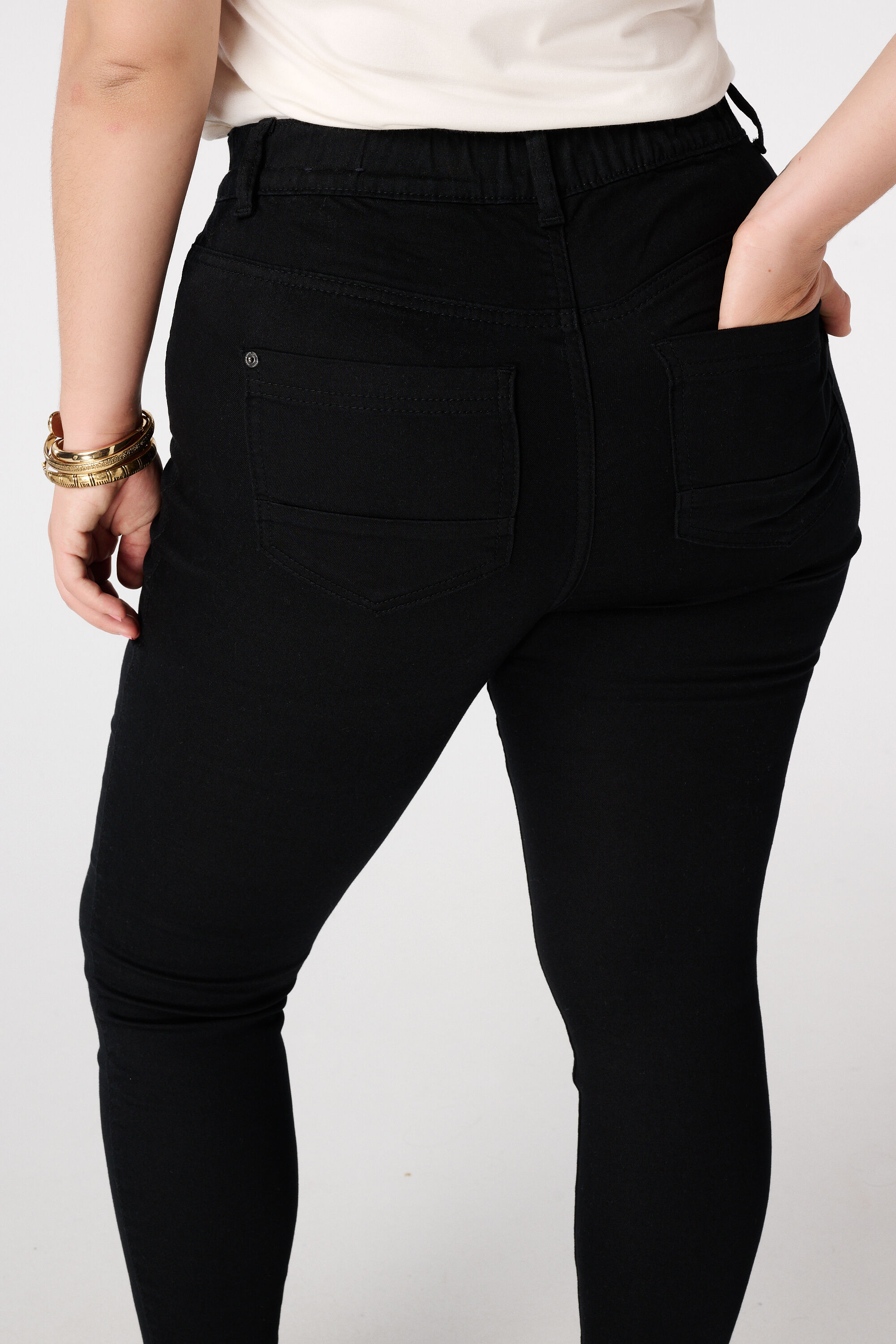 Tregging con aspecto denim image number 4