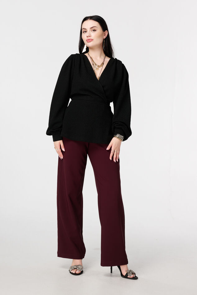 Top brillante con efecto cruzado image number 5