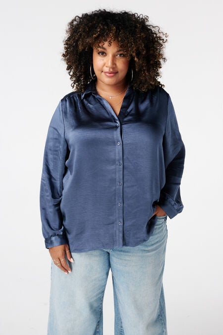 Blusa con aspecto satinado Blusa con aspecto satinado