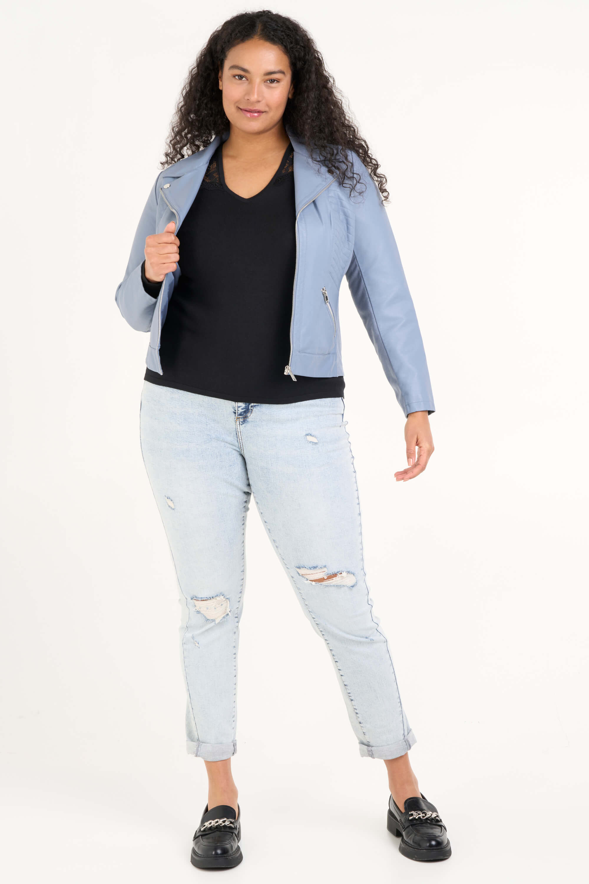 Chaqueta de cuero sint&eacute;tico  image number 5