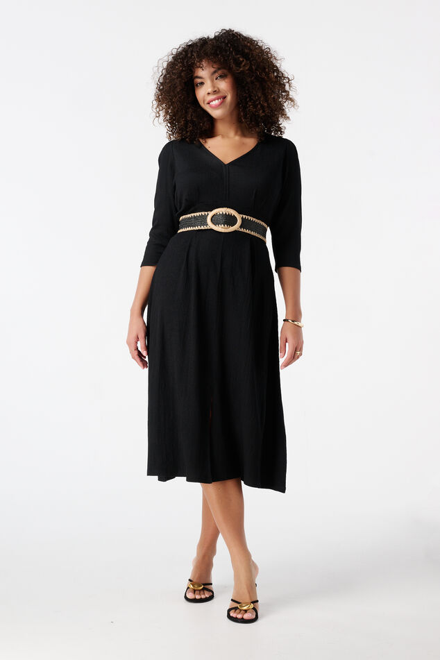 Vestido midi con textura image number 5
