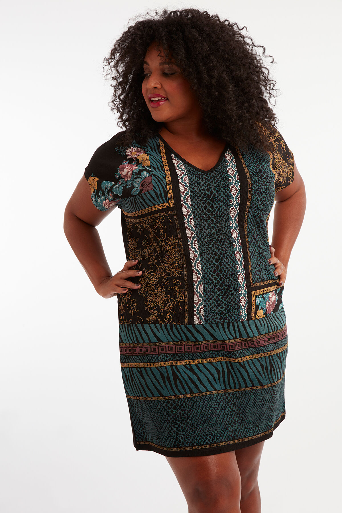 Vestido con estampado wax image number 4