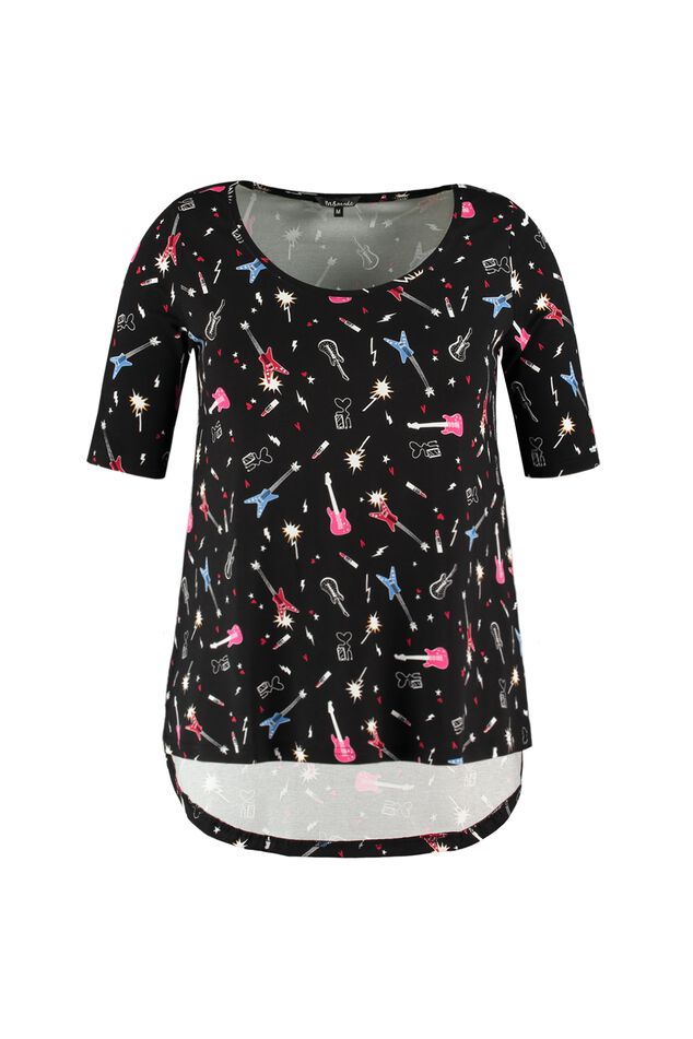 Camiseta con parte trasera más larga image number 1