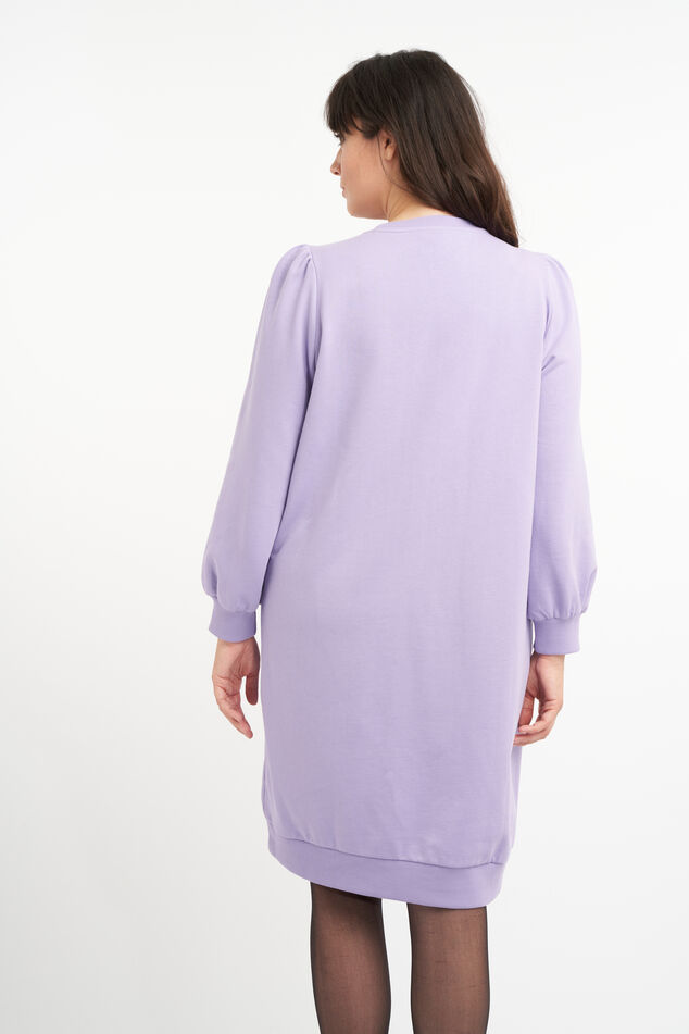 Vestido suéter con manga abullonada  image number 3