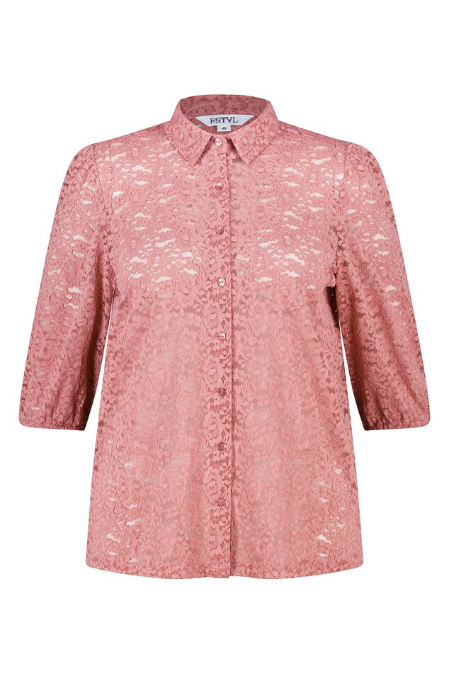 Blusa con encaje image number 1