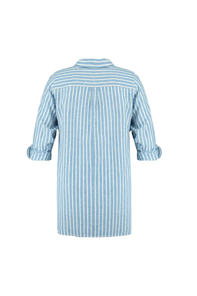 Blusa de rayas larga image number 2