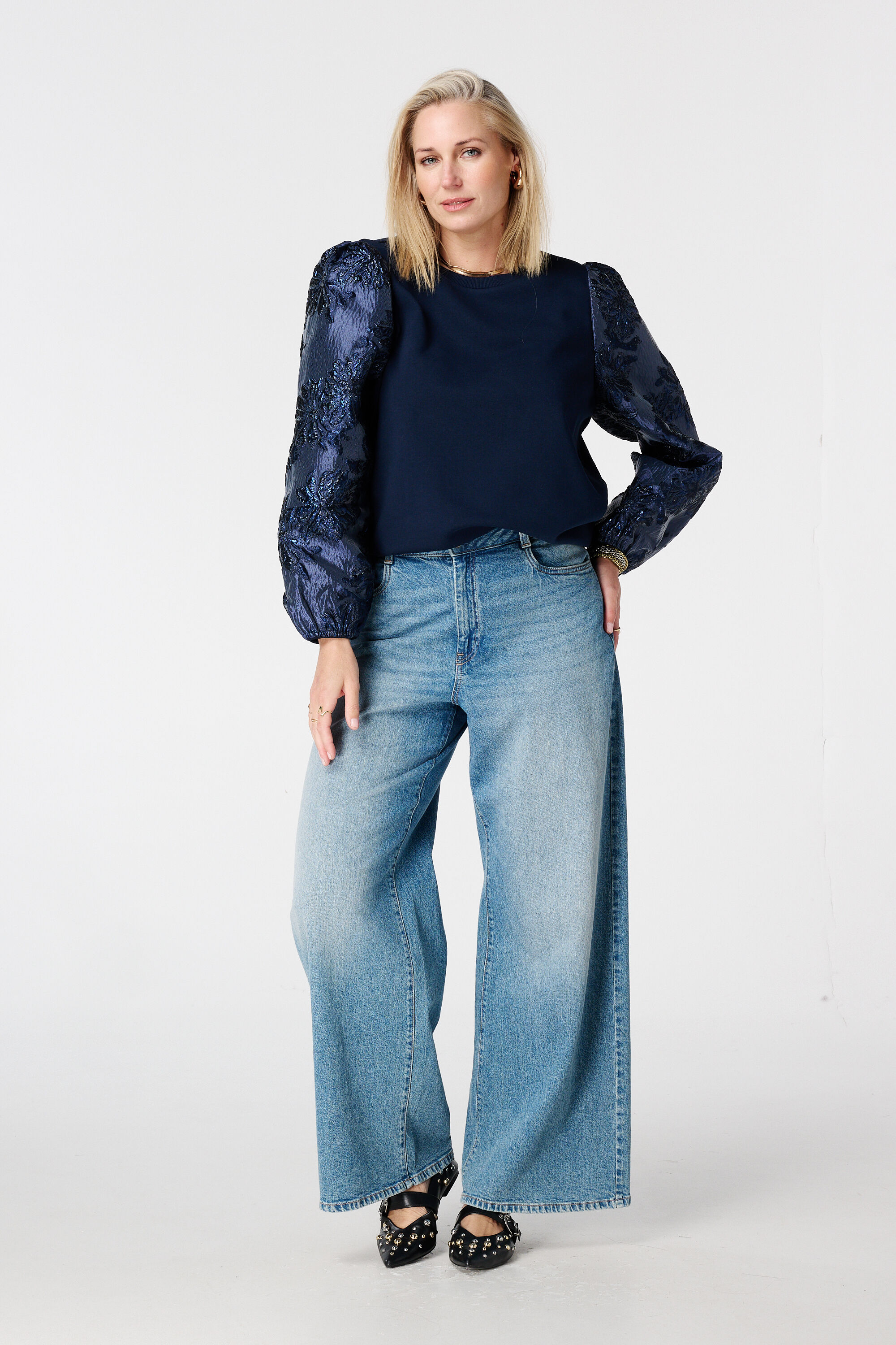 Sudadera con mangas de jacquard image number 5