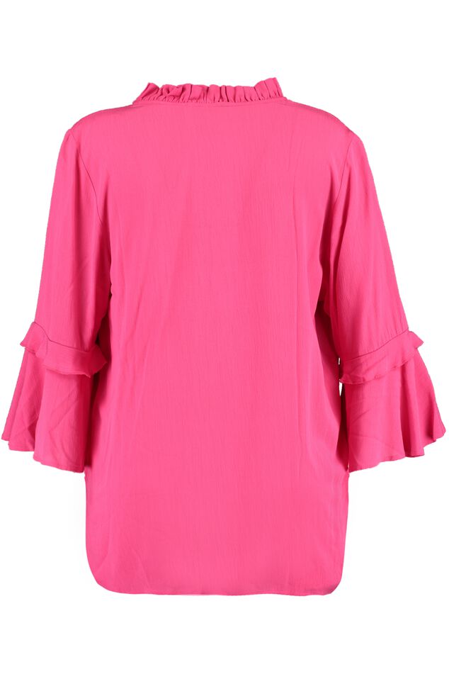 Blusa con volantes y botones image number 3