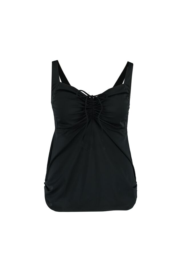 MS Mode top de tankini de color liso image number 1