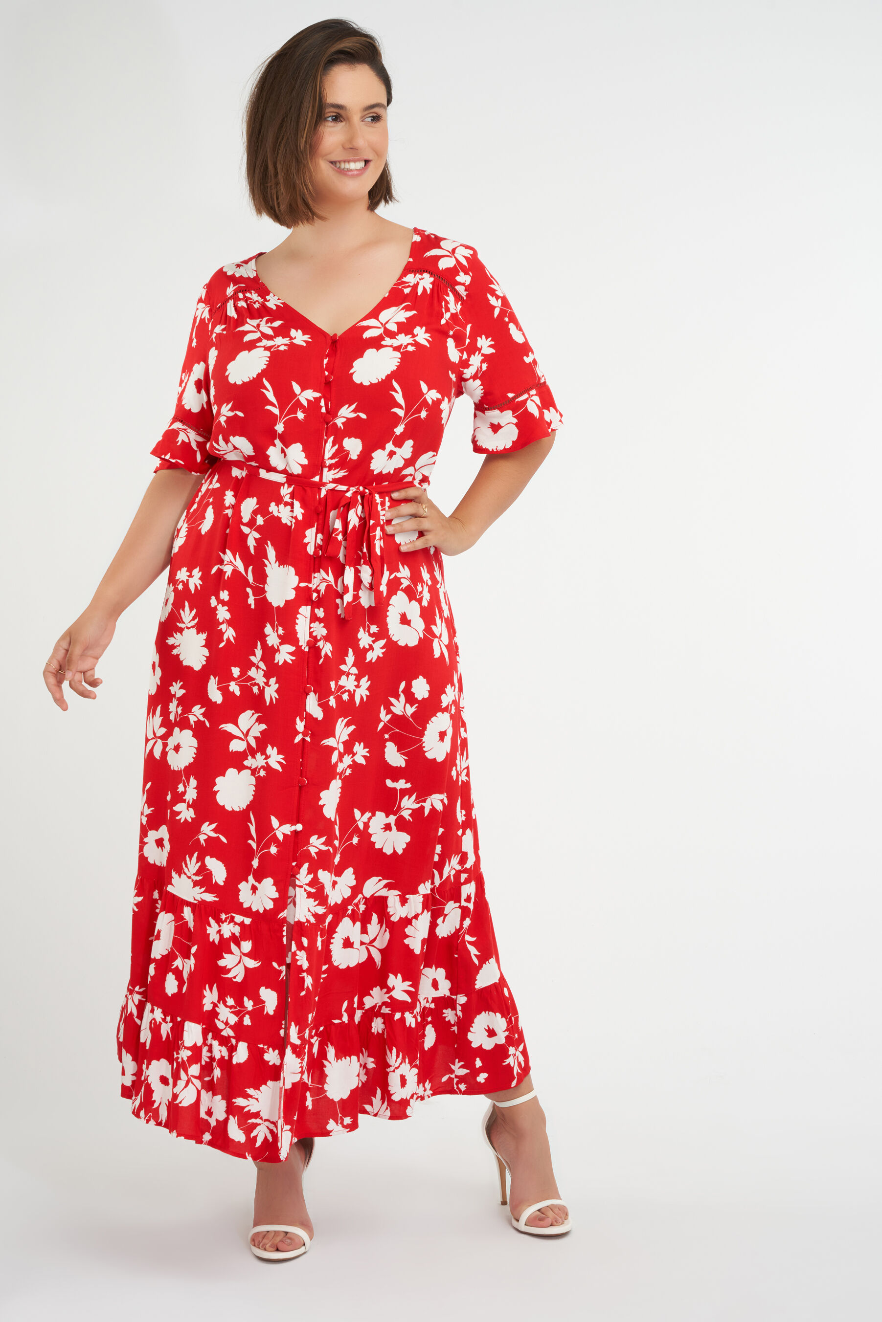 Vestido largo con estampado  image number 7